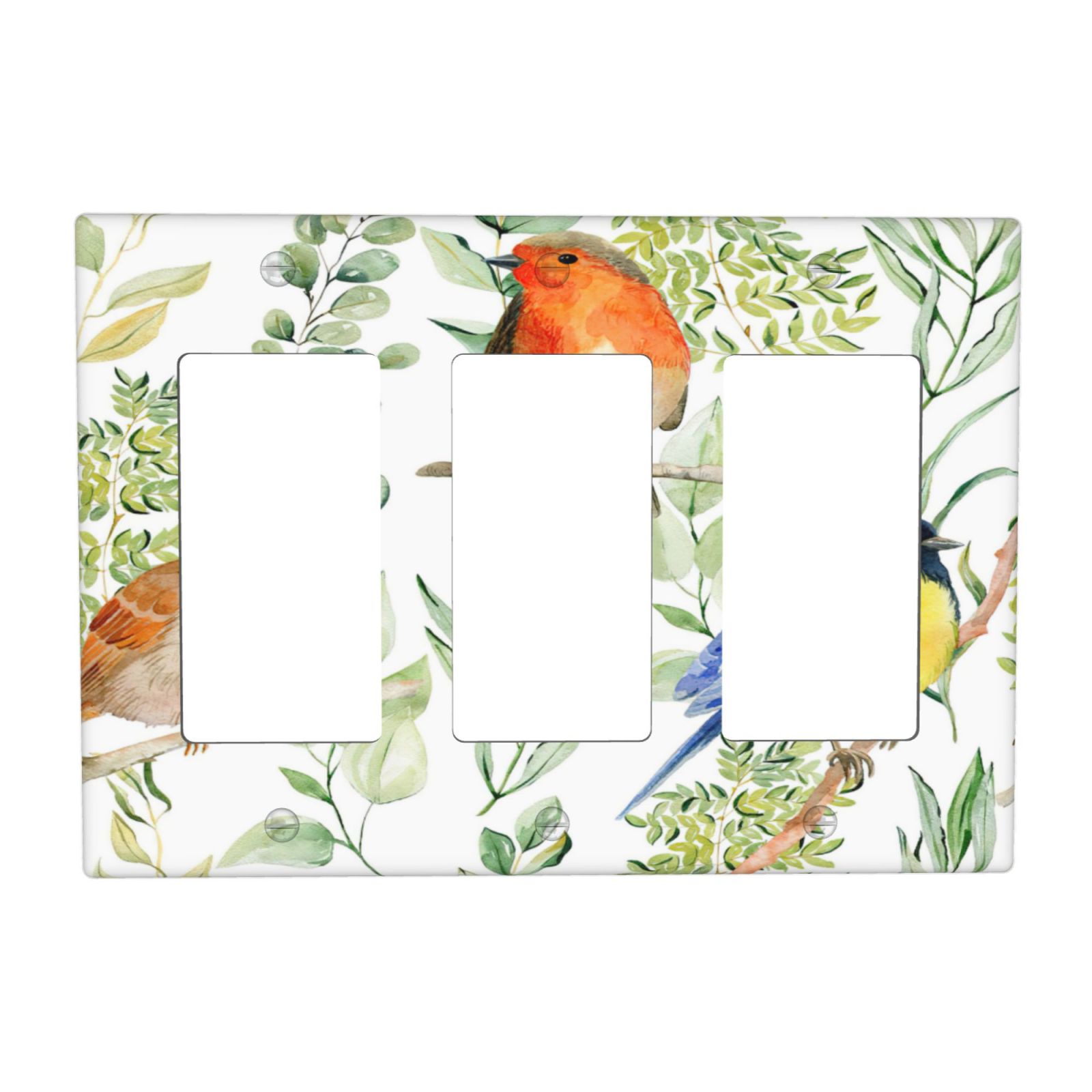 1Pcs Bird Flower Wall Plates decorative light switch cover plate Light Switch Cover Plate Decorative Wall Plate outlet covers wall plate