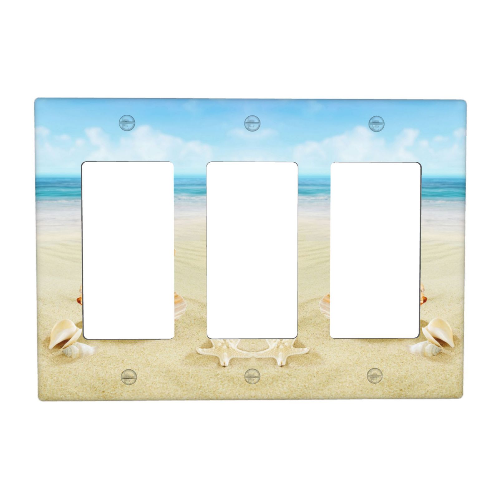 1Pcs Open Shell With Pearl in the Sand Wall Plates decorative light switch cover plate Light Switch Cover Plate Decorative Wall Plate outlet covers wall plate