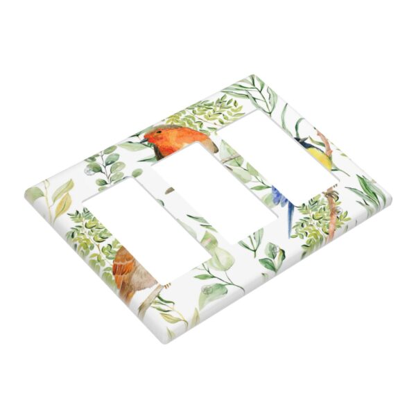 1Pcs Bird Flower Wall Plates decorative light switch cover plate Light Switch Cover Plate Decorative Wall Plate outlet covers wall plate - Image 2