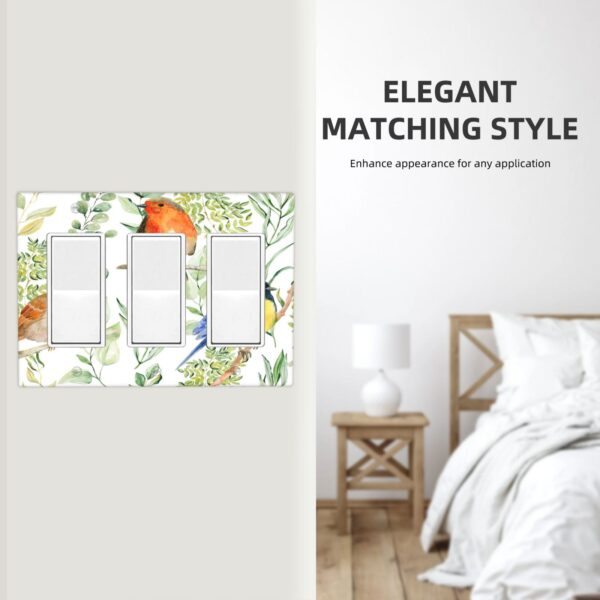 1Pcs Bird Flower Wall Plates decorative light switch cover plate Light Switch Cover Plate Decorative Wall Plate outlet covers wall plate - Image 6