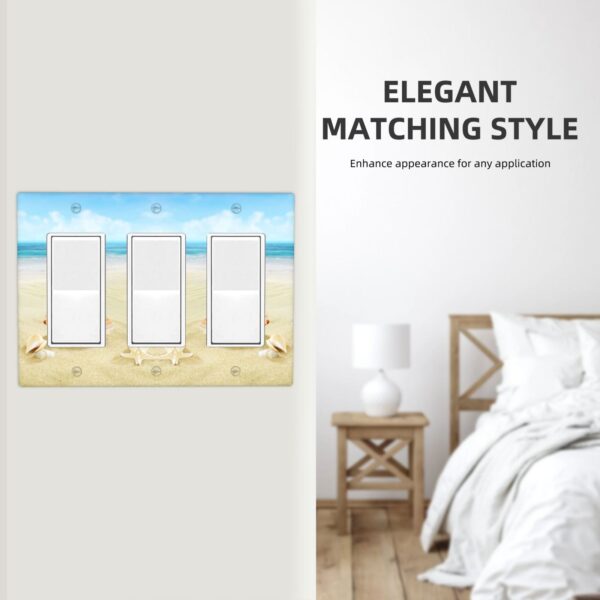 1Pcs Open Shell With Pearl in the Sand Wall Plates decorative light switch cover plate Light Switch Cover Plate Decorative Wall Plate outlet covers wall plate - Image 5