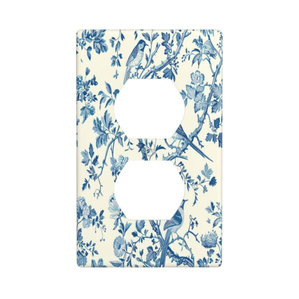 1Pcs A blue bird and flowers Wall Plates decorative light switch cover plate Light Switch Cover Plate Decorative Wall Plate outlet covers wall plate
