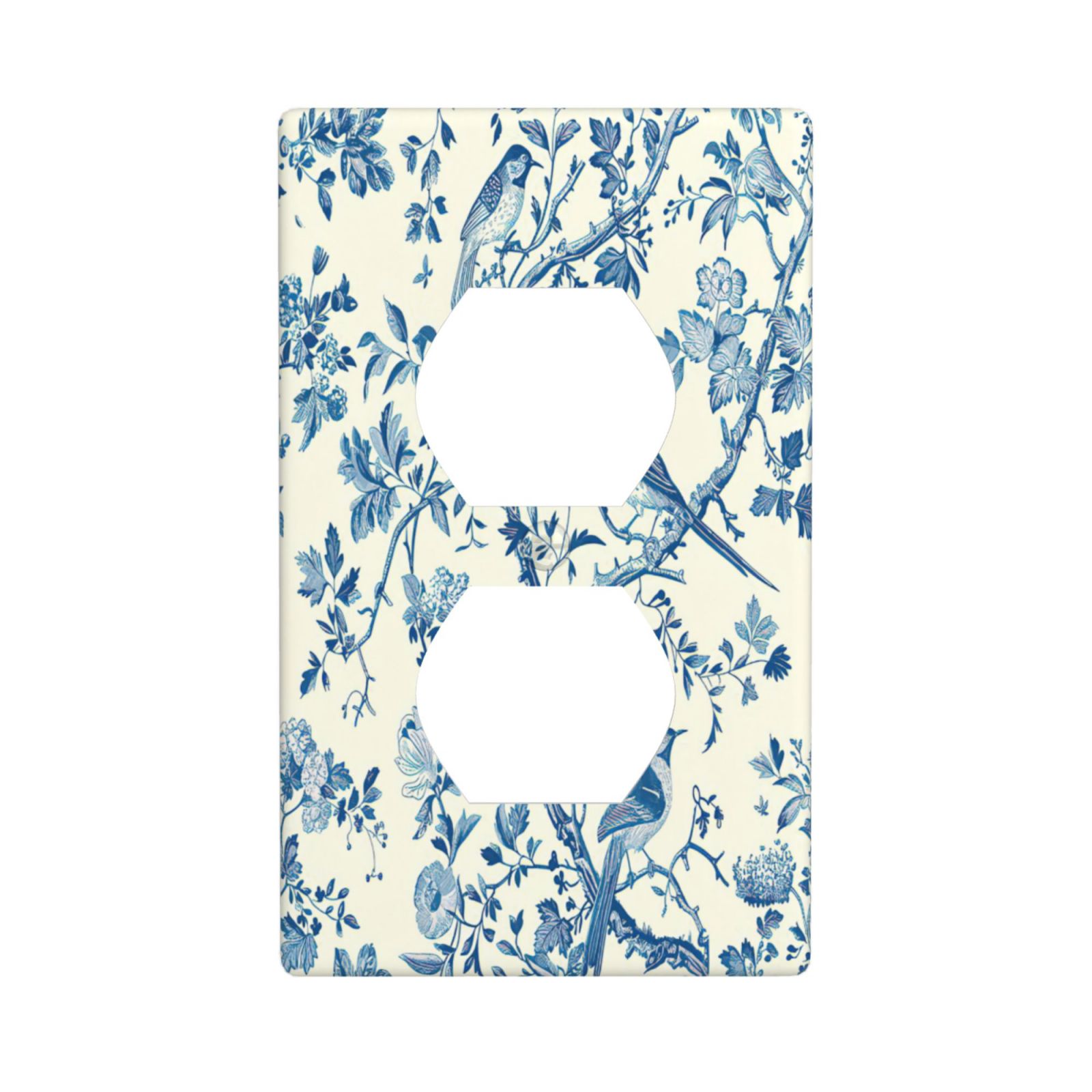 1Pcs A blue bird and flowers Wall Plates decorative light switch cover plate Light Switch Cover Plate Decorative Wall Plate outlet covers wall plate