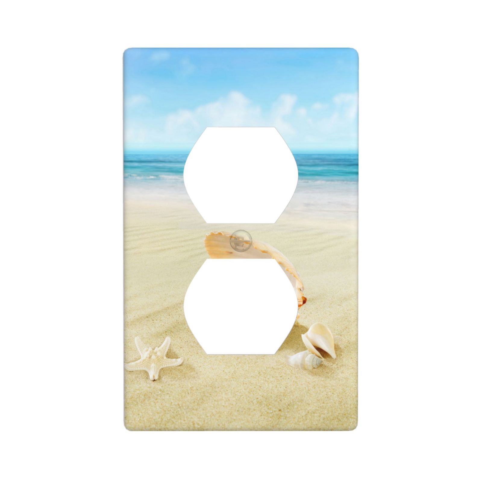 1Pcs Open Shell With Pearl in the Sand Wall Plates decorative light switch cover plate Light Switch Cover Plate Decorative Wall Plate outlet covers wall plate