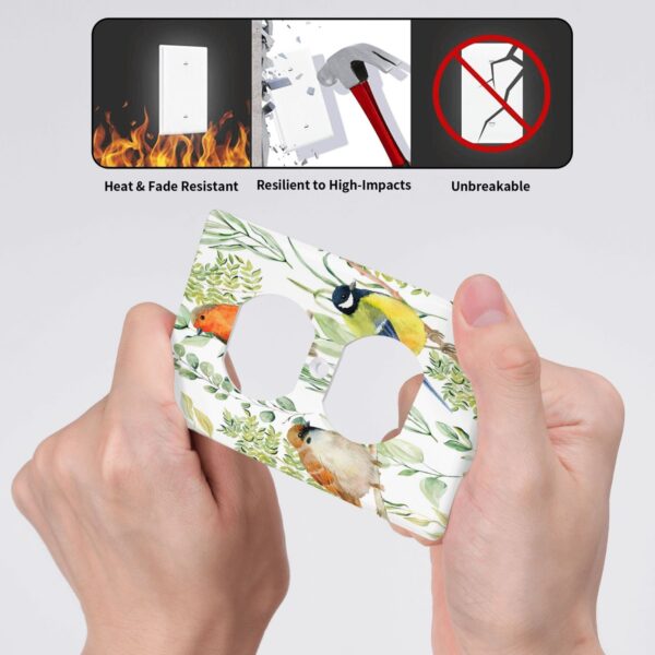 1Pcs Bird Flower Wall Plates decorative light switch cover plate Light Switch Cover Plate Decorative Wall Plate outlet covers wall plate - Image 6