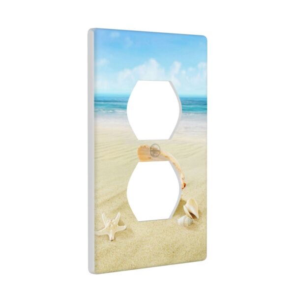 1Pcs Open Shell With Pearl in the Sand Wall Plates decorative light switch cover plate Light Switch Cover Plate Decorative Wall Plate outlet covers wall plate - Image 2