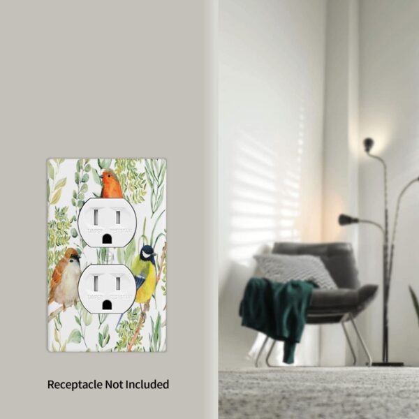 1Pcs Bird Flower Wall Plates decorative light switch cover plate Light Switch Cover Plate Decorative Wall Plate outlet covers wall plate - Image 5