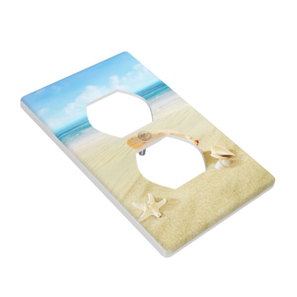 1Pcs Open Shell With Pearl in the Sand Wall Plates decorative light switch cover plate Light Switch Cover Plate Decorative Wall Plate outlet covers wall plate - Image 3
