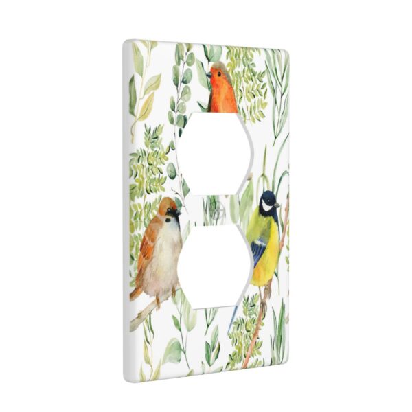 1Pcs Bird Flower Wall Plates decorative light switch cover plate Light Switch Cover Plate Decorative Wall Plate outlet covers wall plate - Image 3