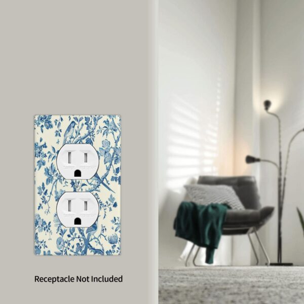 1Pcs A blue bird and flowers Wall Plates decorative light switch cover plate Light Switch Cover Plate Decorative Wall Plate outlet covers wall plate - Image 5
