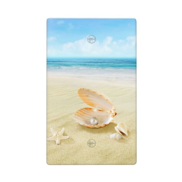 1Pcs Open Shell With Pearl in the Sand Wall Plates decorative light switch cover plate Light Switch Cover Plate Decorative Wall Plate outlet covers wall plate