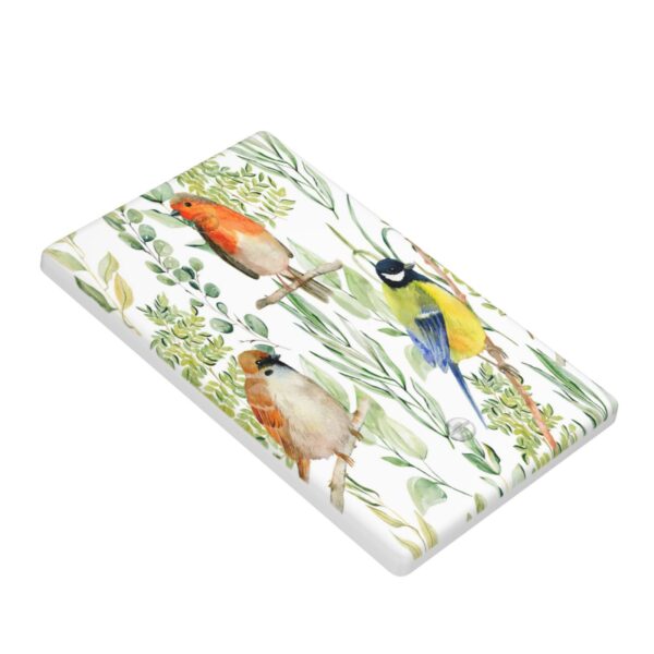 1Pcs Bird Flower Wall Plates decorative light switch cover plate Light Switch Cover Plate Decorative Wall Plate outlet covers wall plate - Image 3