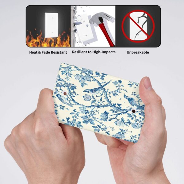 1Pcs A blue bird and flowers Wall Plates decorative light switch cover plate Light Switch Cover Plate Decorative Wall Plate outlet covers wall plate - Image 5