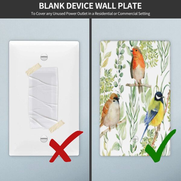 1Pcs Bird Flower Wall Plates decorative light switch cover plate Light Switch Cover Plate Decorative Wall Plate outlet covers wall plate - Image 4
