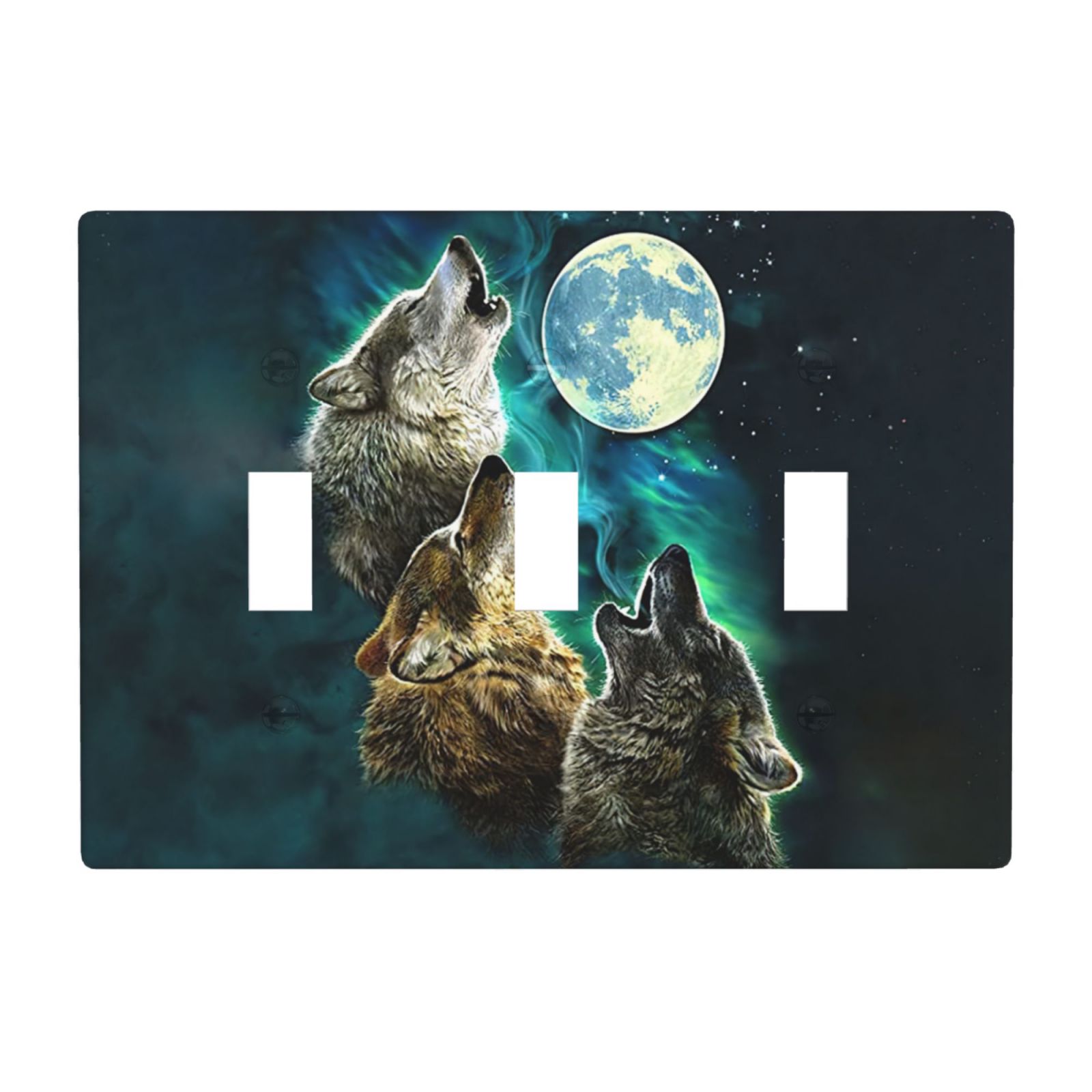 1Pcs Three Wolf Moon Wall Plates decorative light switch cover plate Light Switch Cover Plate Decorative Wall Plate outlet covers wall plate