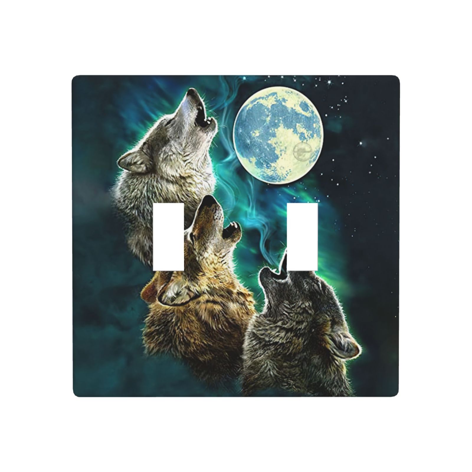 1Pcs Three Wolf Moon Wall Plates decorative light switch cover plate Light Switch Cover Plate Decorative Wall Plate outlet covers wall plate