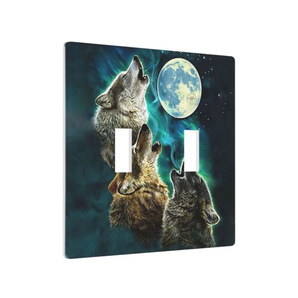 1Pcs Three Wolf Moon Wall Plates decorative light switch cover plate Light Switch Cover Plate Decorative Wall Plate outlet covers wall plate - Image 3