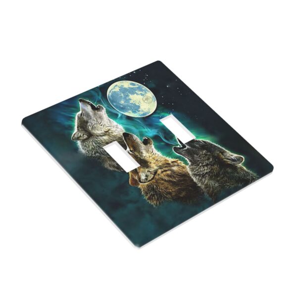 1Pcs Three Wolf Moon Wall Plates decorative light switch cover plate Light Switch Cover Plate Decorative Wall Plate outlet covers wall plate - Image 2