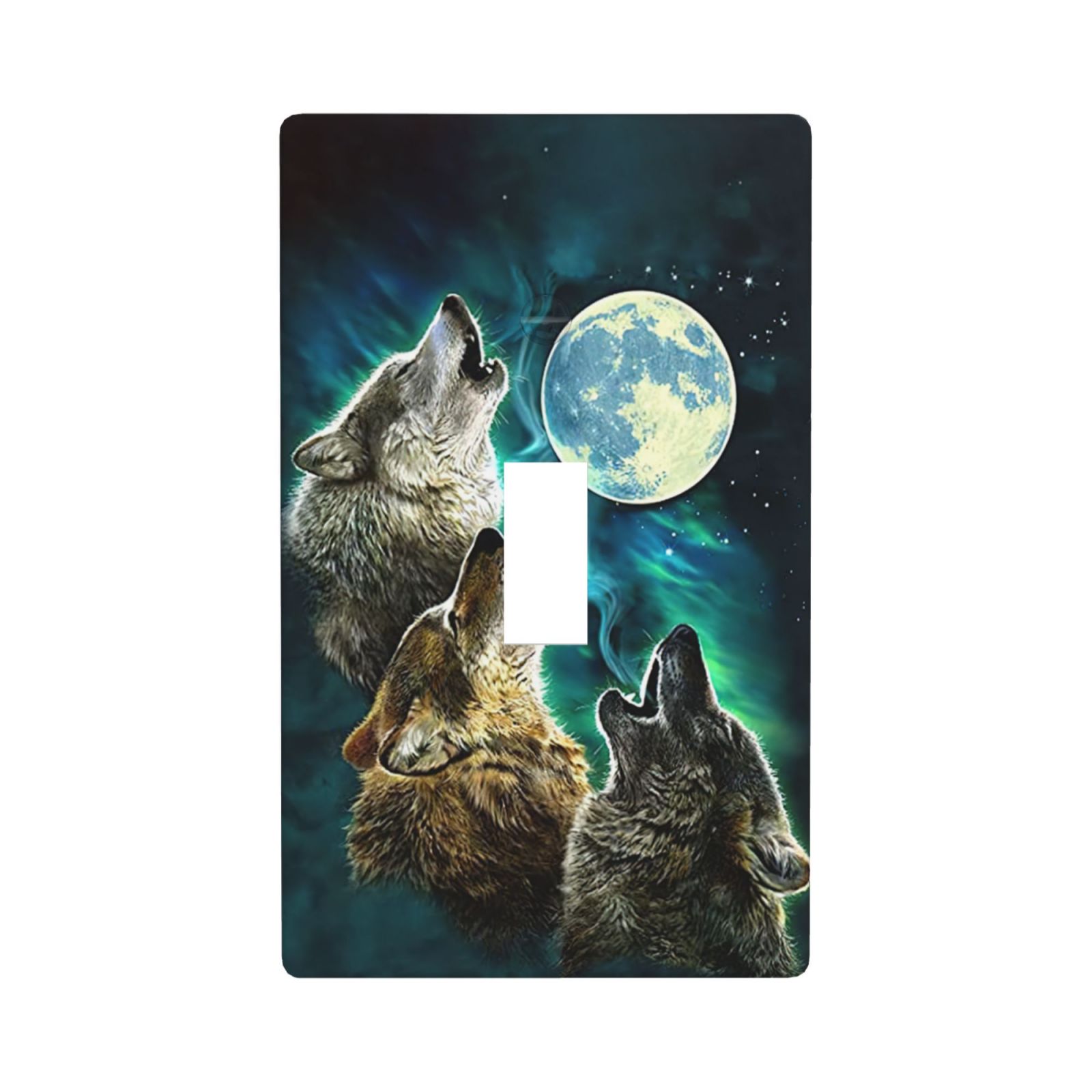 1Pcs Three Wolf Moon Wall Plates decorative light switch cover plate Light Switch Cover Plate Decorative Wall Plate outlet covers wall plate
