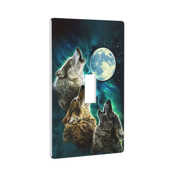 1Pcs Three Wolf Moon Wall Plates decorative light switch cover plate Light Switch Cover Plate Decorative Wall Plate outlet covers wall plate - Image 3