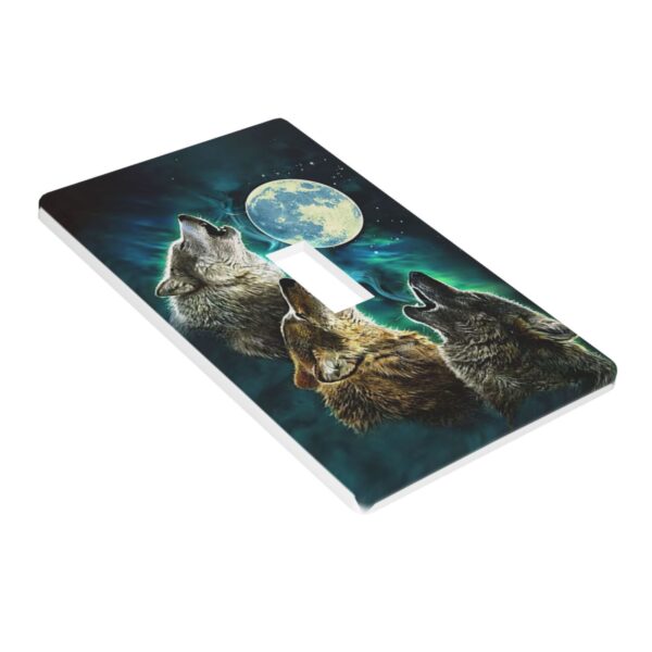 1Pcs Three Wolf Moon Wall Plates decorative light switch cover plate Light Switch Cover Plate Decorative Wall Plate outlet covers wall plate - Image 2