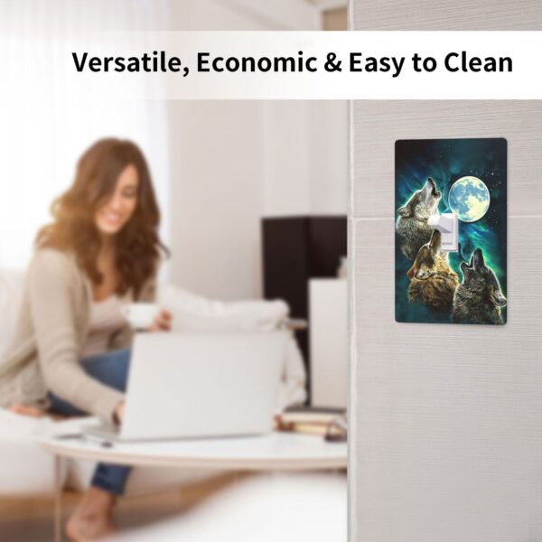 1Pcs Three Wolf Moon Wall Plates decorative light switch cover plate Light Switch Cover Plate Decorative Wall Plate outlet covers wall plate - Image 4