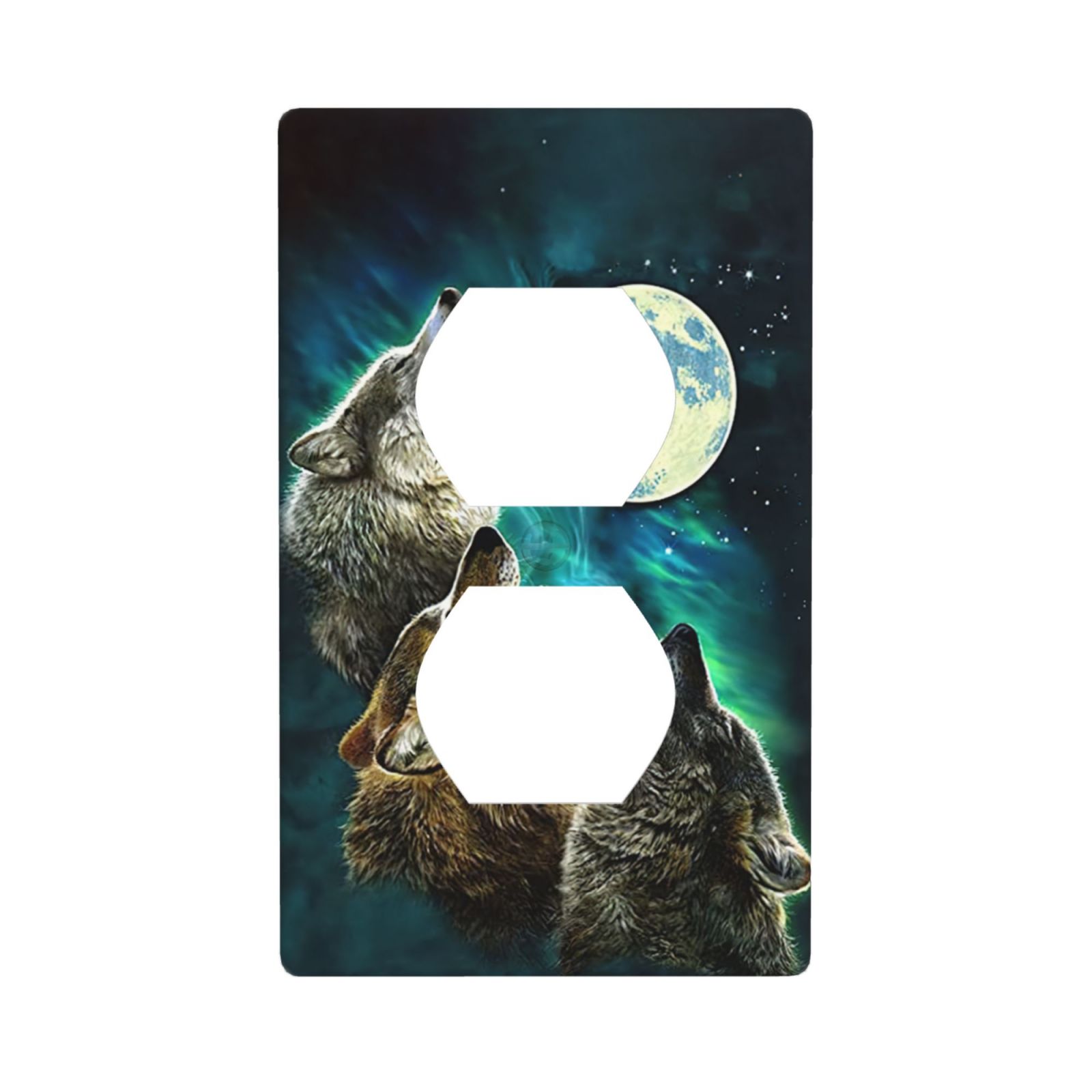 1Pcs Three Wolf Moon Wall Plates decorative light switch cover plate Light Switch Cover Plate Decorative Wall Plate outlet covers wall plate