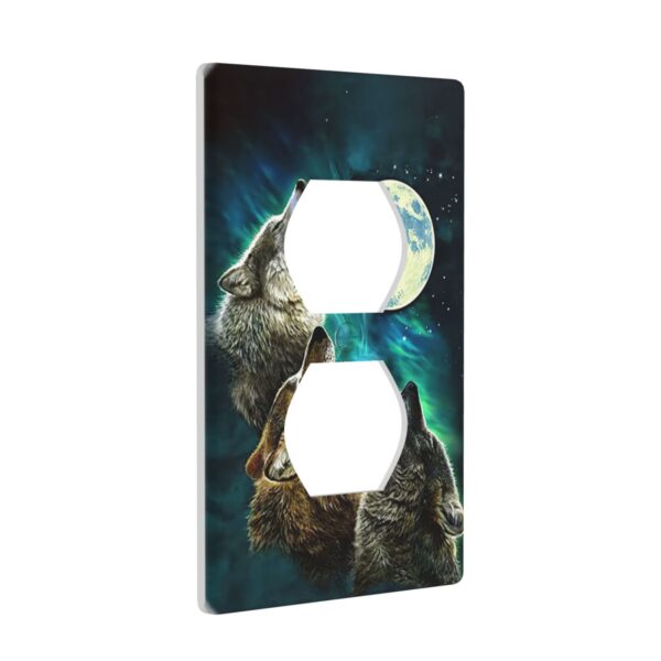 1Pcs Three Wolf Moon Wall Plates decorative light switch cover plate Light Switch Cover Plate Decorative Wall Plate outlet covers wall plate - Image 2