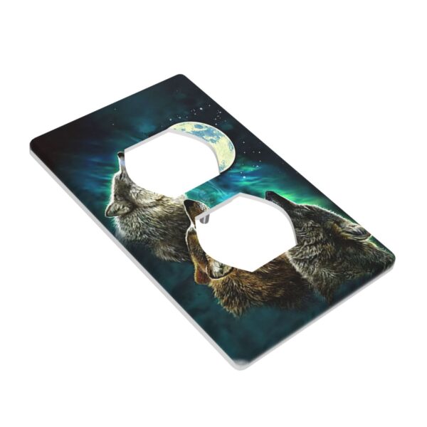 1Pcs Three Wolf Moon Wall Plates decorative light switch cover plate Light Switch Cover Plate Decorative Wall Plate outlet covers wall plate - Image 3