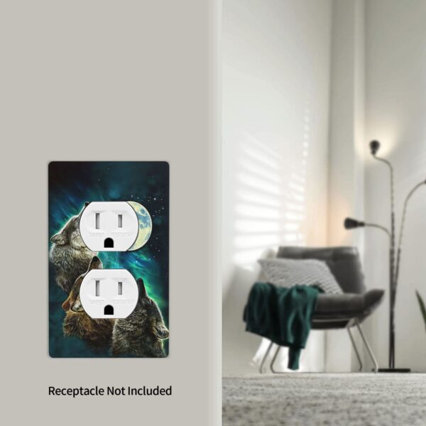 1Pcs Three Wolf Moon Wall Plates decorative light switch cover plate Light Switch Cover Plate Decorative Wall Plate outlet covers wall plate - Image 4