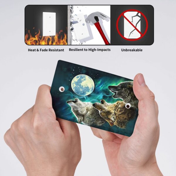 1Pcs Three Wolf Moon Wall Plates decorative light switch cover plate Light Switch Cover Plate Decorative Wall Plate outlet covers wall plate - Image 4