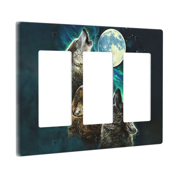 1Pcs Three Wolf Moon Wall Plates decorative light switch cover plate Light Switch Cover Plate Decorative Wall Plate outlet covers wall plate - Image 3