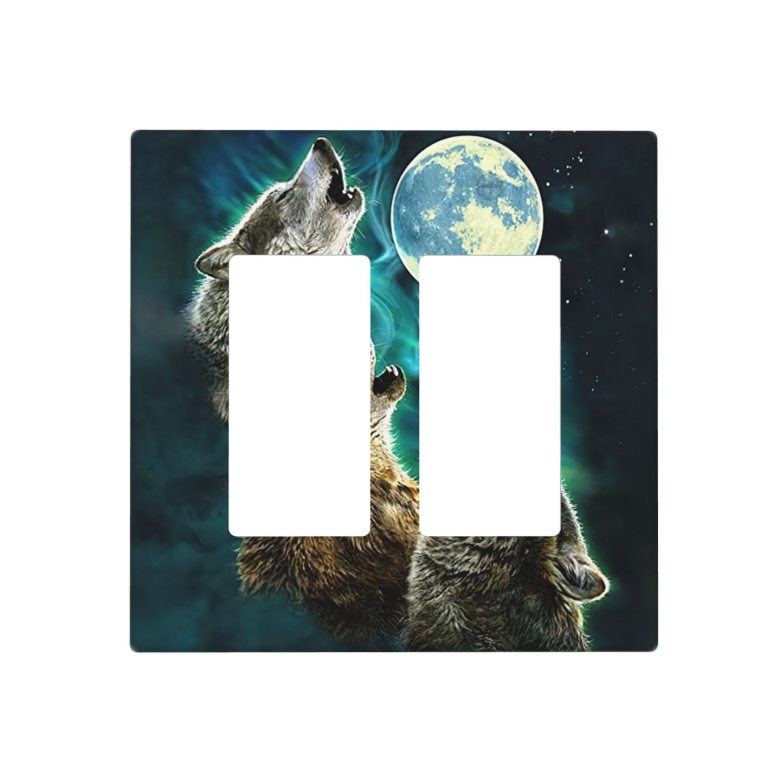 1Pcs Three Wolf Moon Wall Plates decorative light switch cover plate Light Switch Cover Plate Decorative Wall Plate outlet covers wall plate