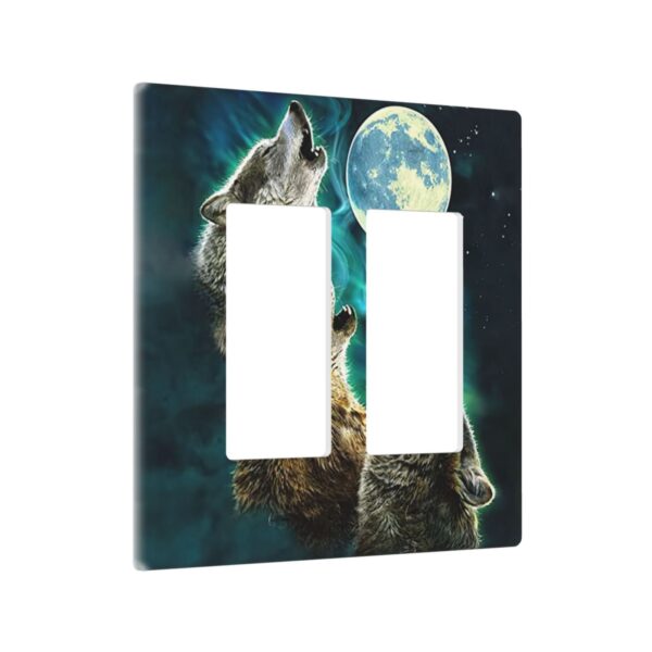 1Pcs Three Wolf Moon Wall Plates decorative light switch cover plate Light Switch Cover Plate Decorative Wall Plate outlet covers wall plate - Image 2