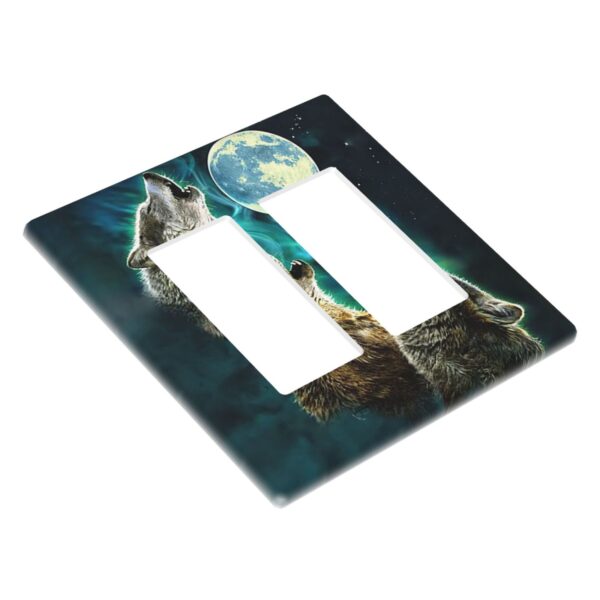 1Pcs Three Wolf Moon Wall Plates decorative light switch cover plate Light Switch Cover Plate Decorative Wall Plate outlet covers wall plate - Image 3