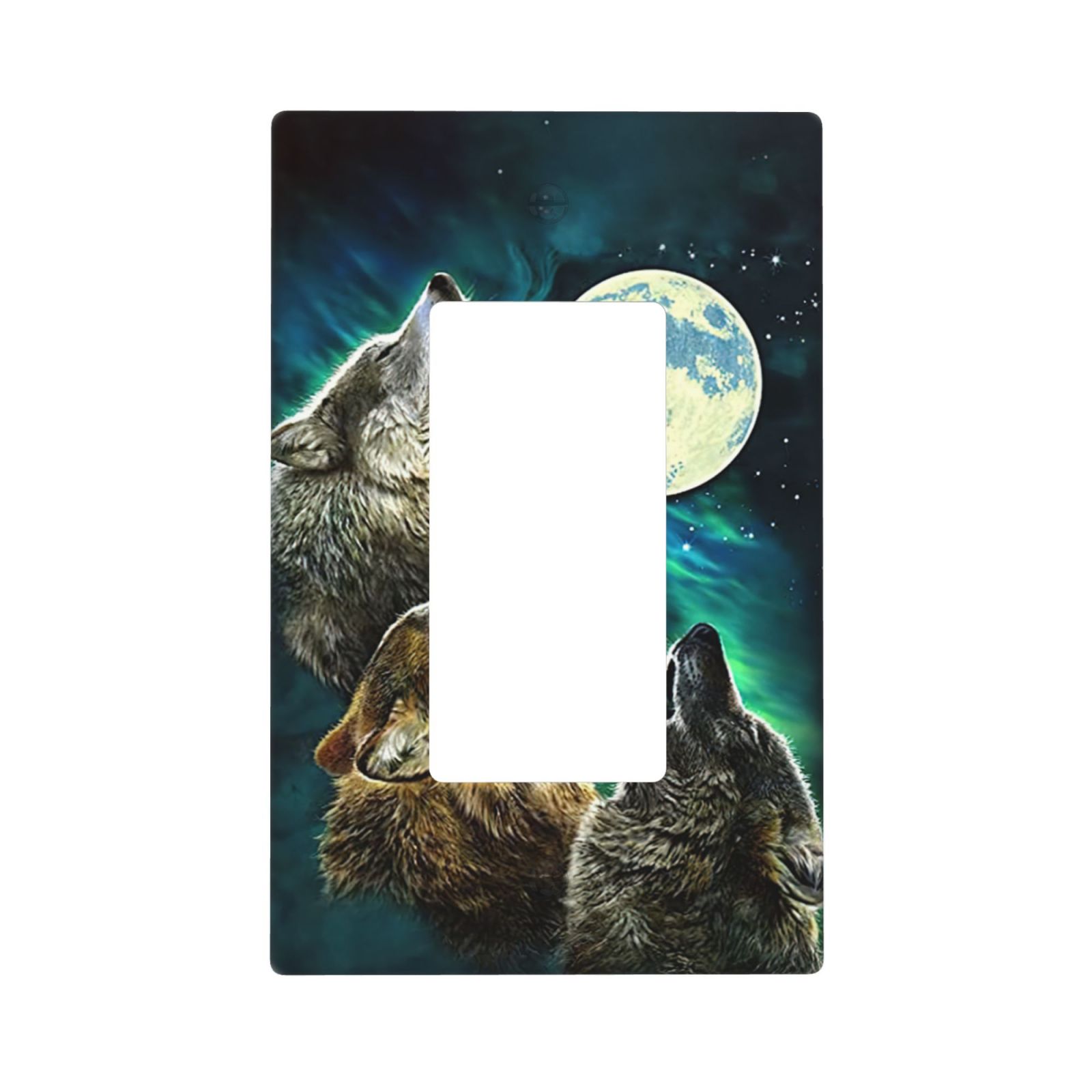 1Pcs Three Wolf Moon Wall Plates decorative light switch cover plate Light Switch Cover Plate Decorative Wall Plate outlet covers wall plate