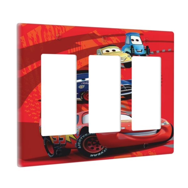 1Pcs Cars Lightning McQueen Light Switch Plate  Wall Plate Cover Decorative  Switch Cover Plate  Switch Plates And Outlet Covers  Outlet Covers  Wall Plate Cover Decorative - Image 2