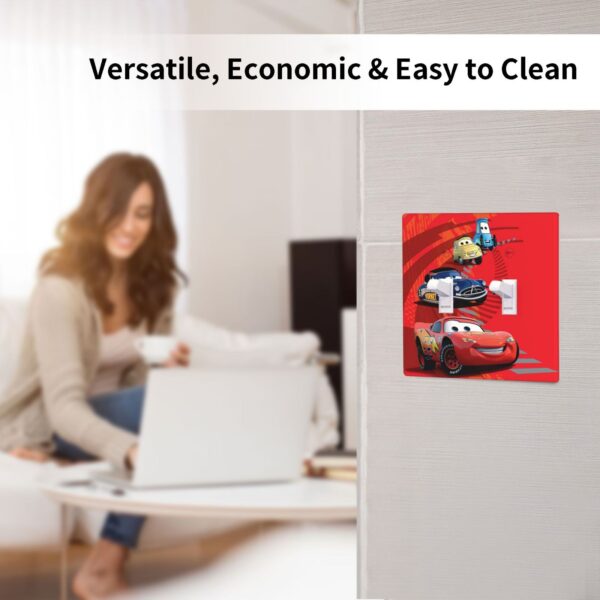 1Pcs Cars Lightning McQueen Light Switch Plate  Wall Plate Cover Decorative  Switch Cover Plate  Switch Plates And Outlet Covers  Outlet Covers  Wall Plate Cover Decorative - Image 5