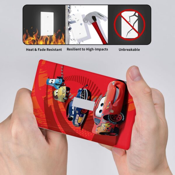 1Pcs Cars Lightning McQueen Light Switch Plate  Wall Plate Cover Decorative  Switch Cover Plate  Switch Plates And Outlet Covers  Outlet Covers  Wall Plate Cover Decorative - Image 4