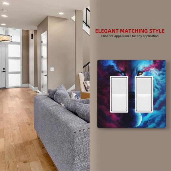 1Pcs Three Wolf Moon Wall Plates decorative light switch cover plate Light Switch Cover Plate Decorative Wall Plate outlet covers wall plate - Image 4