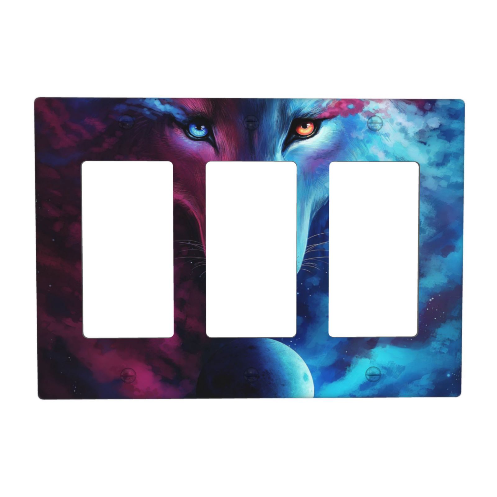 1Pcs Three Wolf Moon Wall Plates decorative light switch cover plate Light Switch Cover Plate Decorative Wall Plate outlet covers wall plate