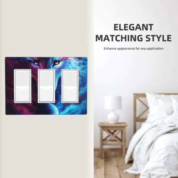 1Pcs Three Wolf Moon Wall Plates decorative light switch cover plate Light Switch Cover Plate Decorative Wall Plate outlet covers wall plate - Image 6