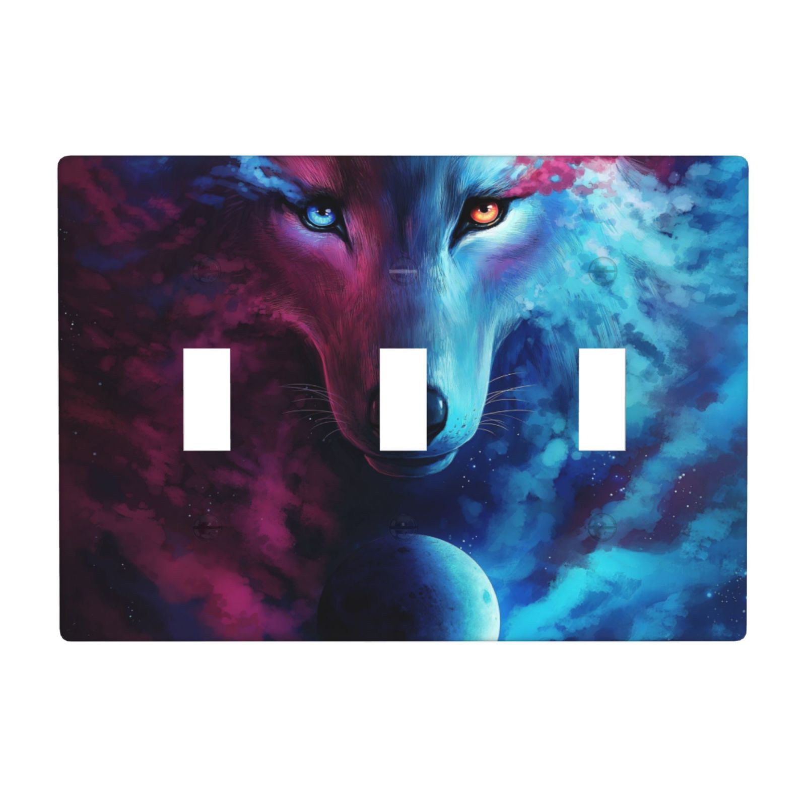 1Pcs Three Wolf Moon Wall Plates decorative light switch cover plate Light Switch Cover Plate Decorative Wall Plate outlet covers wall plate