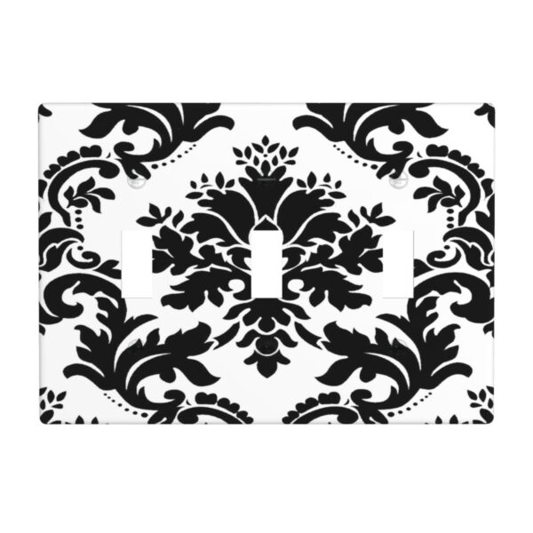 1Pcs Elegant Black and White Damascus  Light Switch Plate  Wall Plate Cover Decorative  Switch Cover Plate  Switch Plates And Outlet Covers  Outlet Covers  Wall Plate Cover Decorative