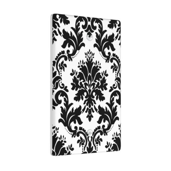 1Pcs Elegant Black and White Damascus  Light Switch Plate  Wall Plate Cover Decorative  Switch Cover Plate  Switch Plates And Outlet Covers  Outlet Covers  Wall Plate Cover Decorative - Image 2
