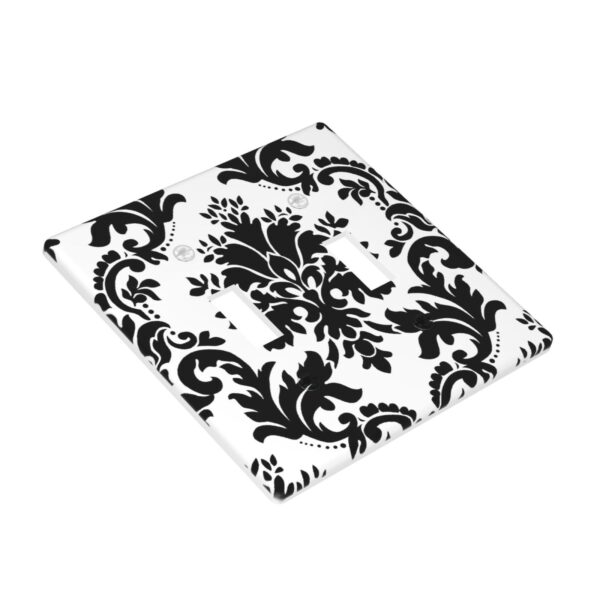 1Pcs Elegant Black and White Damascus  Light Switch Plate  Wall Plate Cover Decorative  Switch Cover Plate  Switch Plates And Outlet Covers  Outlet Covers  Wall Plate Cover Decorative - Image 4
