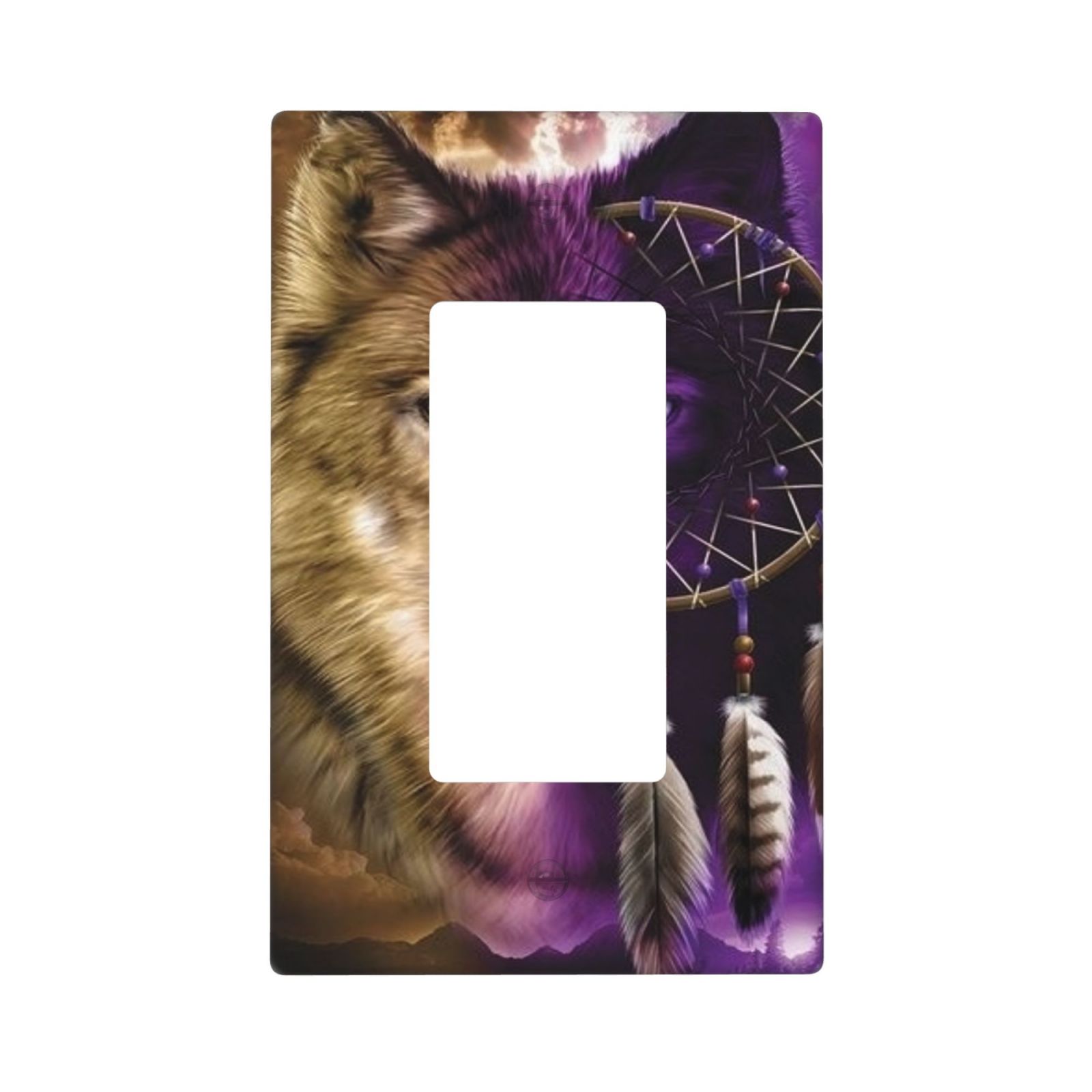 1Pcs Wolf Dream catcher Light Switch Plate Wall Plate Cover Decorative Switch Cover Plate Switch Plates And Outlet Covers Outlet Covers Wall Plate Cover Decorative