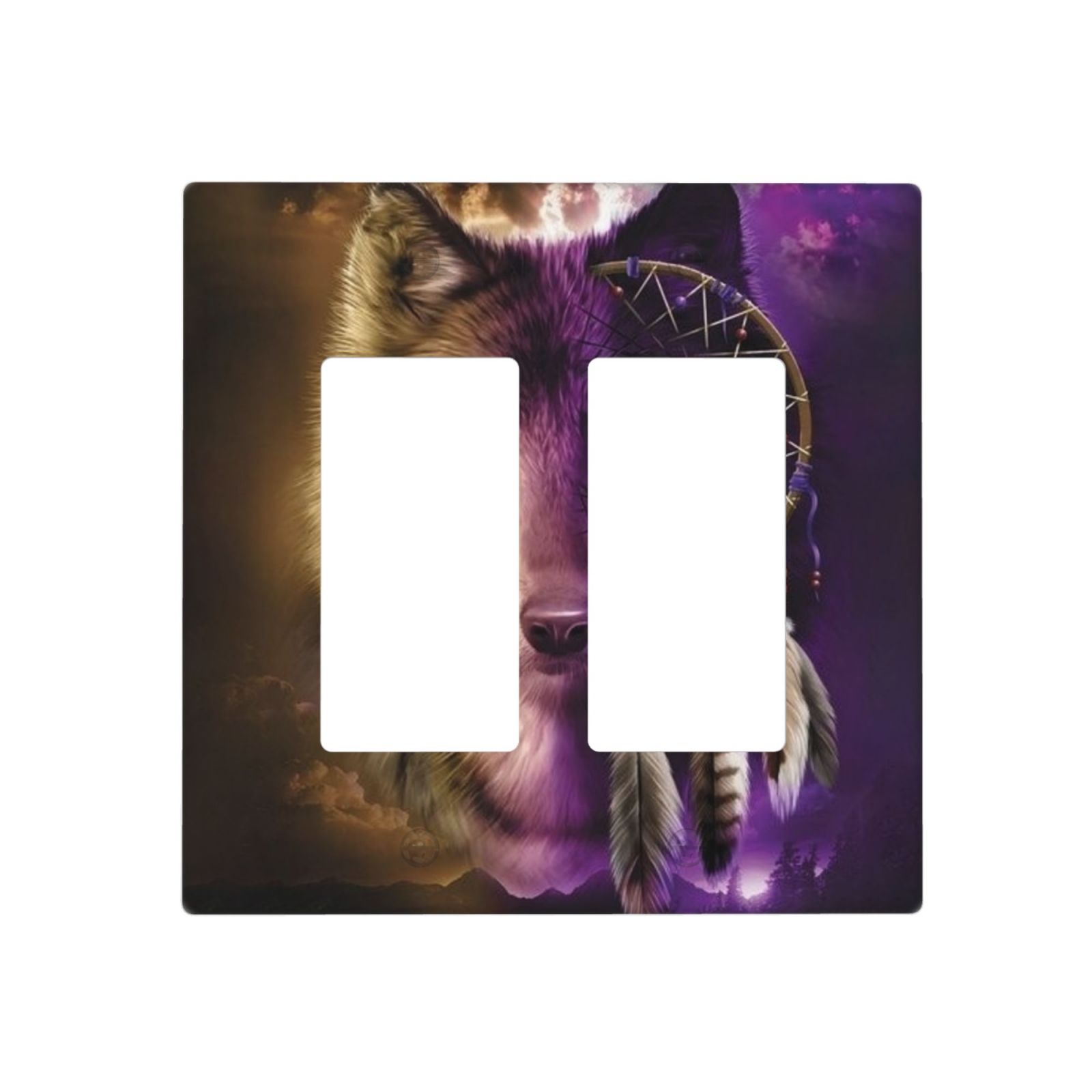 1Pcs Wolf Dream catcher Light Switch Plate Wall Plate Cover Decorative Switch Cover Plate Switch Plates And Outlet Covers Outlet Covers Wall Plate Cover Decorative