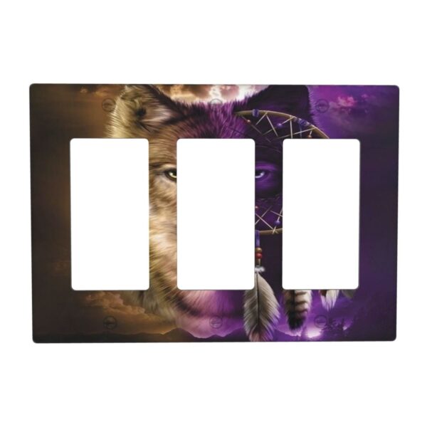 1Pcs Wolf Dream catcher Light Switch Plate  Wall Plate Cover Decorative  Switch Cover Plate  Switch Plates And Outlet Covers  Outlet Covers  Wall Plate Cover Decorative