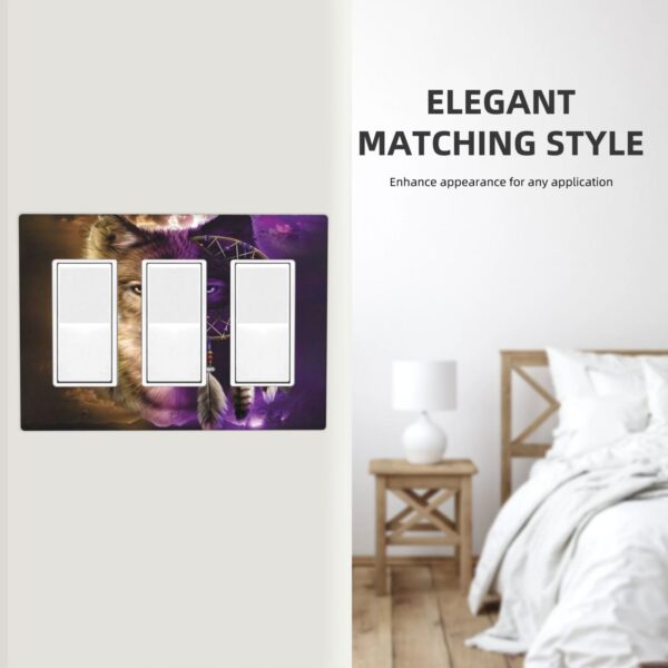1Pcs Wolf Dream catcher Light Switch Plate  Wall Plate Cover Decorative  Switch Cover Plate  Switch Plates And Outlet Covers  Outlet Covers  Wall Plate Cover Decorative - Image 4